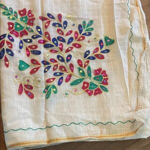 Embroidered Cotton Saree